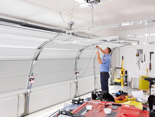 Garage door cable repair service by Medina Garage Door Repair in Medina
