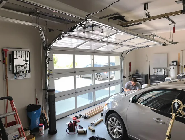 Garage door noise reduction service by Medina Garage Door Repair in Medina