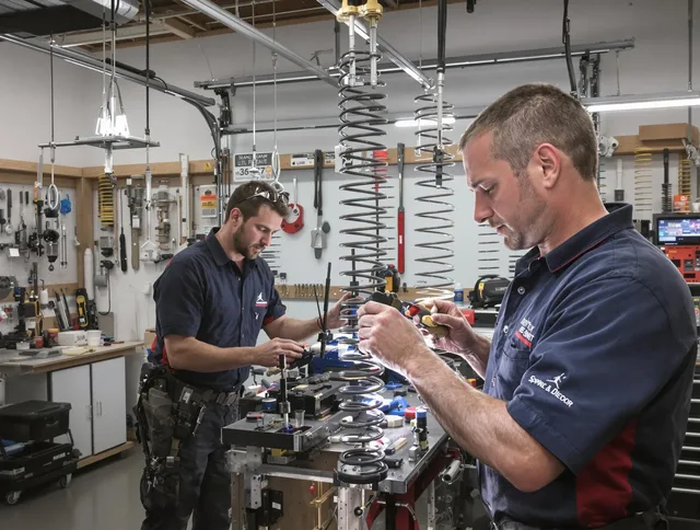 Garage door spring repair service by Medina Garage Door Repair in Medina